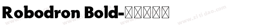 Robodron Bold字体转换